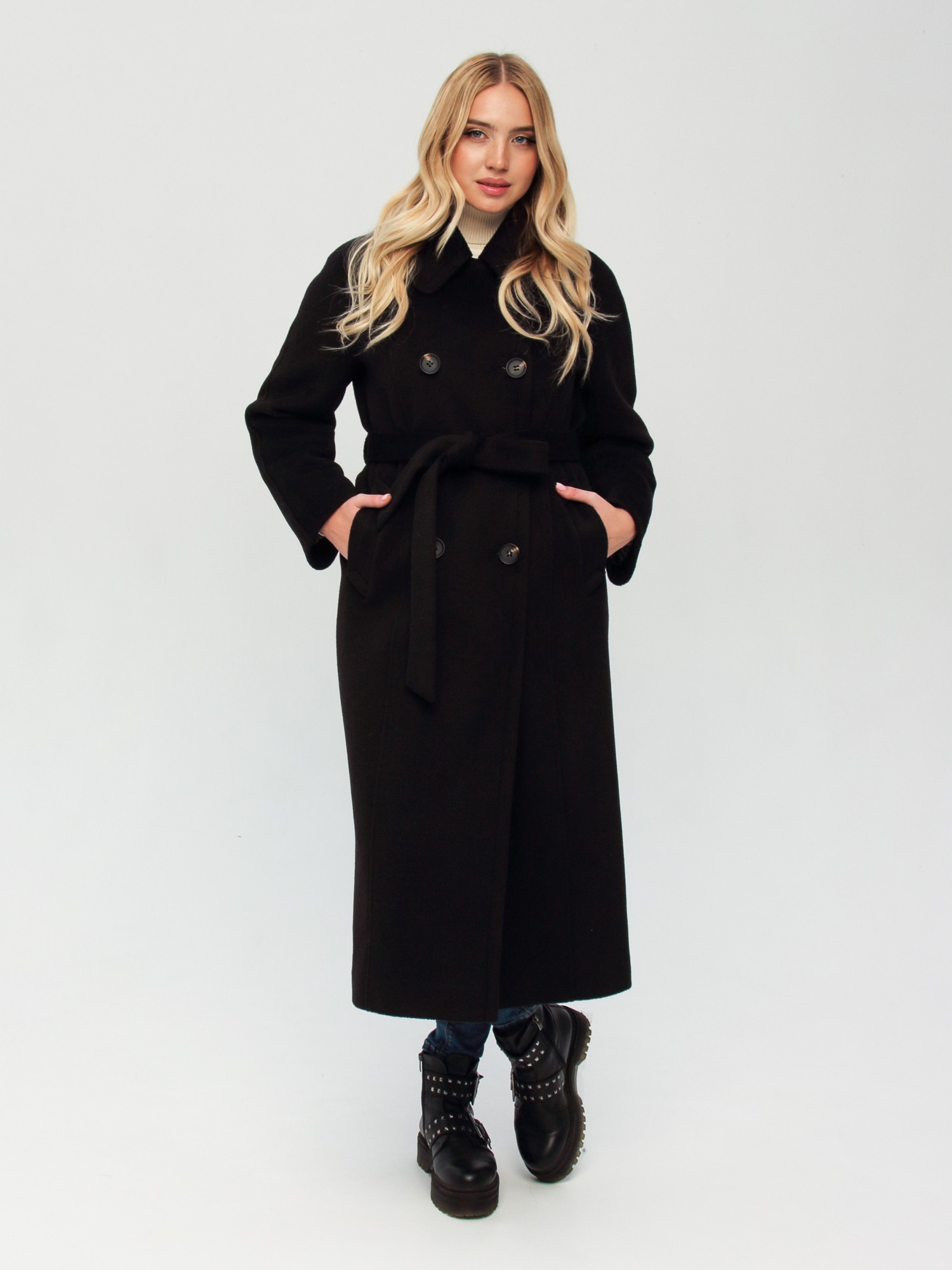 

Пальто двубортное утепленное Искра XXL-XXXL Черное