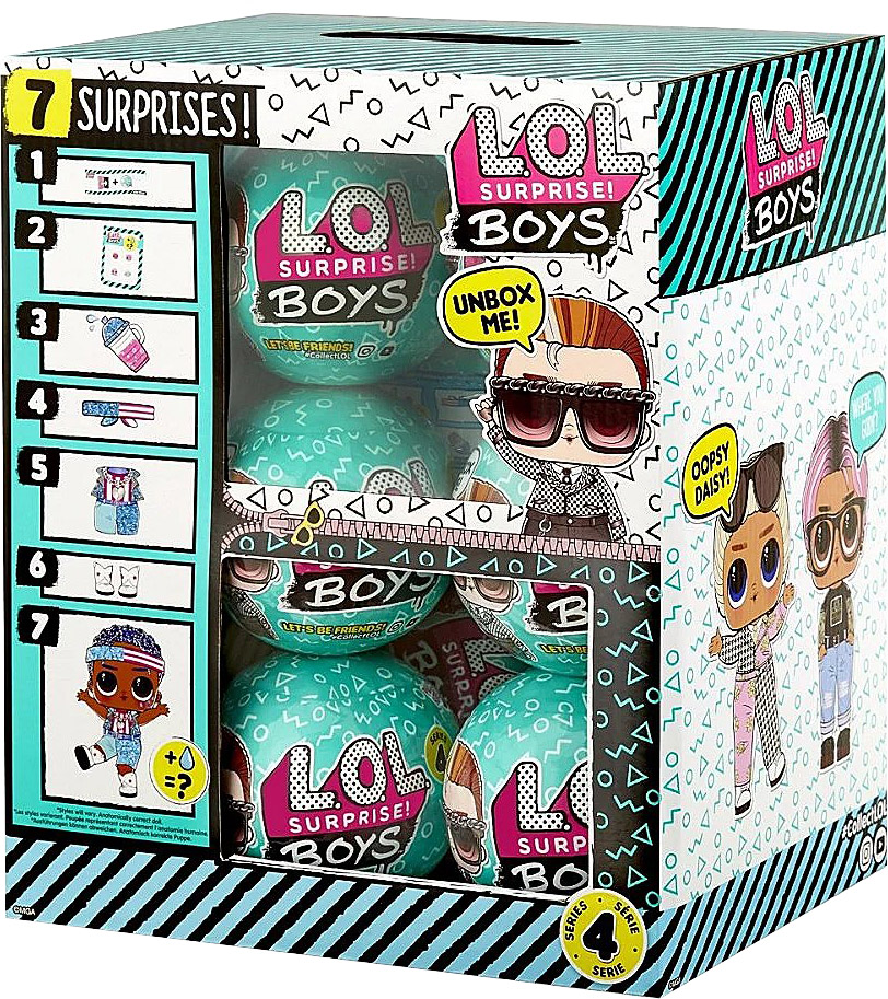 

Игровой набор с куклой L.O.L. Surprise! S5 - Мальчики (12 шт., в диспл.)(572695-CDU)