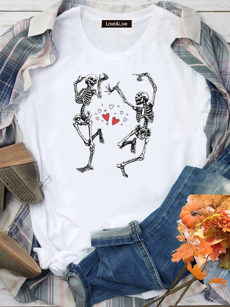 

Футболка Love&Live Skeleton dance LLP01140 S Белая