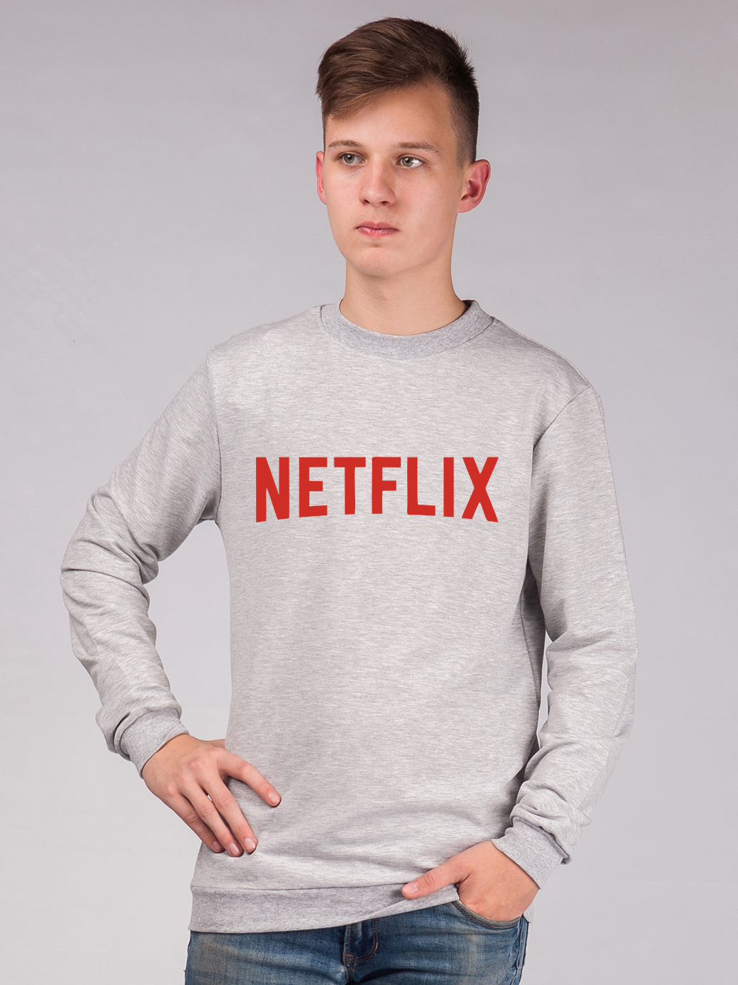 

Свитшот Malta М276-13-П2 NETFLIX-R ХХL (52) Светло-серый