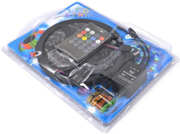 

Светодиодная лента с пультом и контроллером MHZ SMD 5050 RGB 7373, гибкая