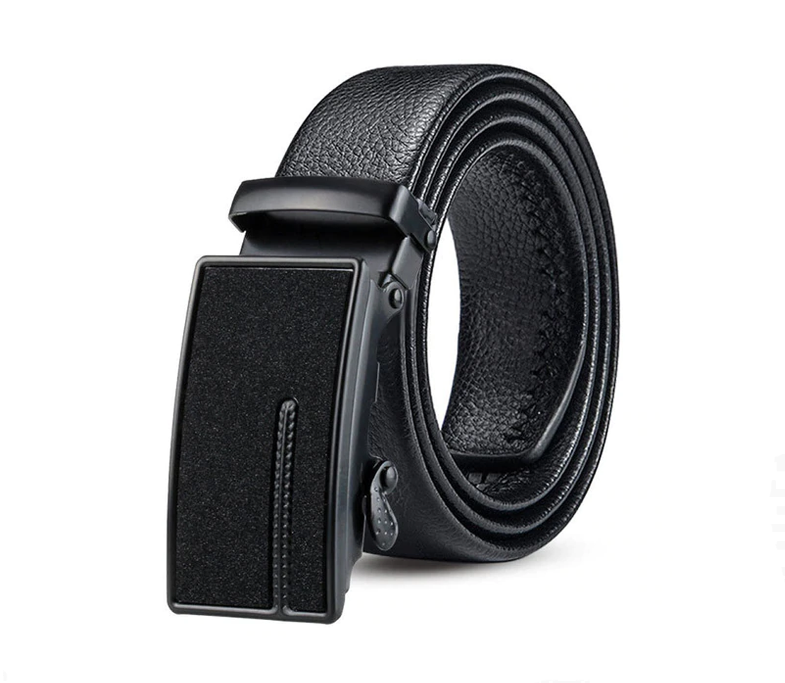 

Ремень мужской Plyesxale из экокожи с автоматической пряжкой 125 см черный (16-20c)