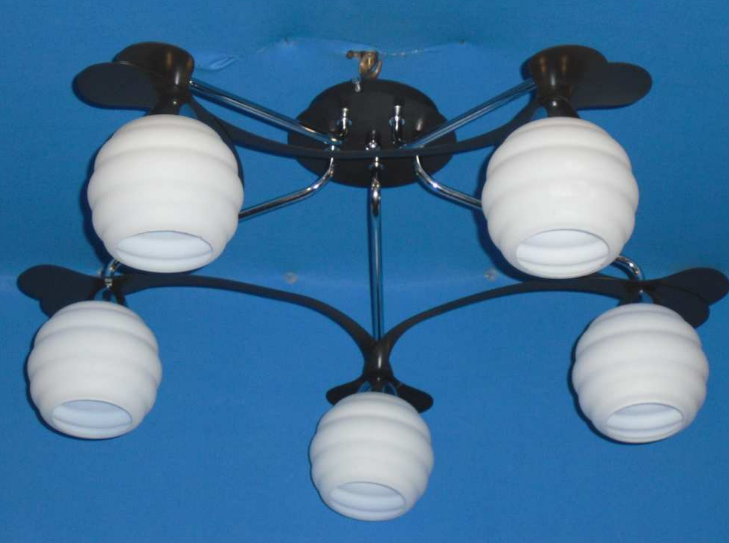 

Люстра с плафонами Ray L20083/5A (CR+WENGE) (AN004375)