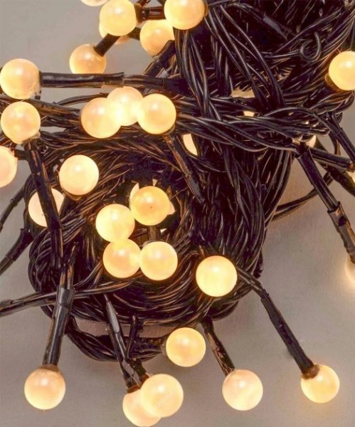 

Гирлянда Жемчуг 50 LED 5м черный провод переходник белый теплый Gonchar (NAT06669)