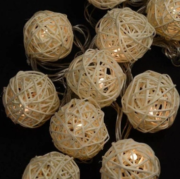 

Гирлянда Шарики ротанговые 12 LED 4м теплый белый 30 Gonchar (NAT06690)