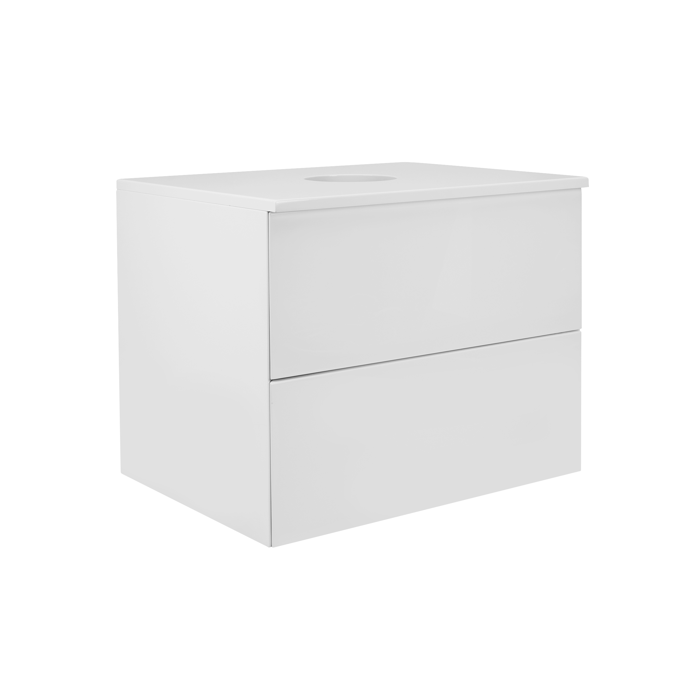 

Тумба подвесная Qtap Tern 600х476х469 White со столешницей QT1779TPL601W