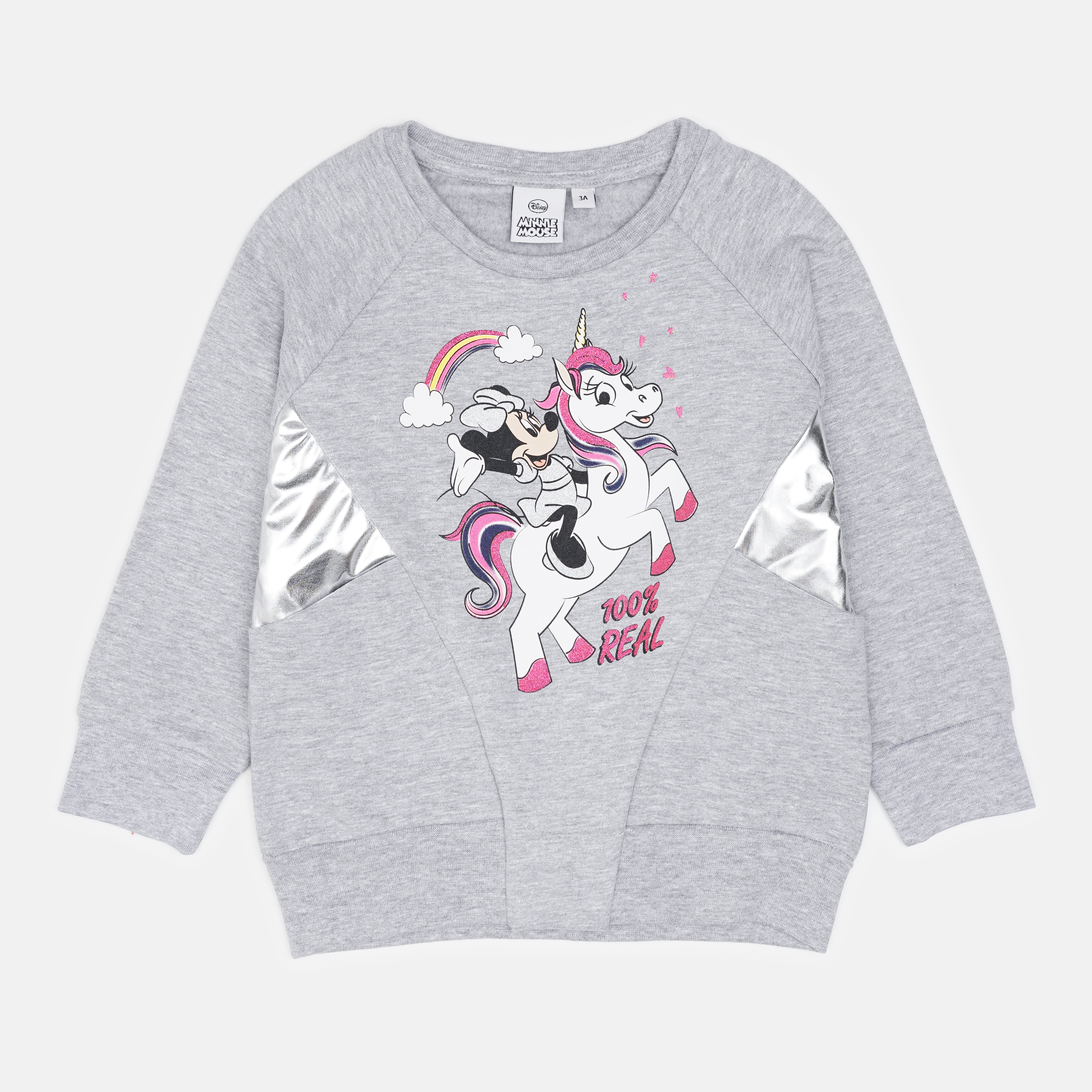 

Свитшот утепленный Disney MINNIE TH1095 98 см Светло-серый