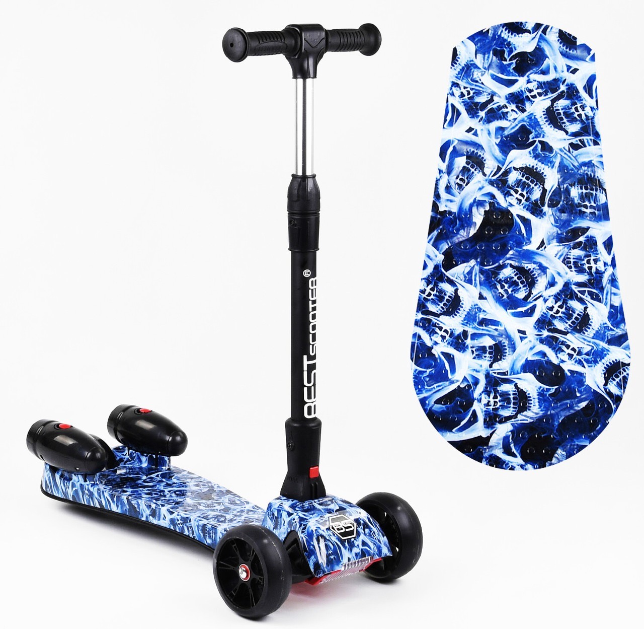 

Самокат Best Scooter maxi sky с парогенератором синий цвет