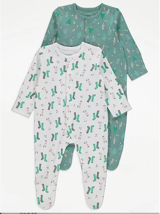 

Человечек George Christmas Motif Green Print 2 шт 62-68 см разноцветные