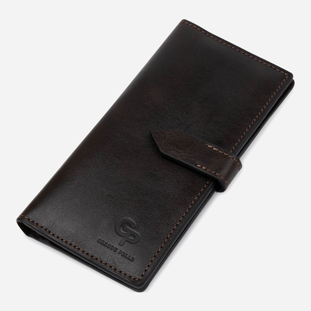 

Мужское кожаное портмоне Grande Pelle leather-11517 Коричневое