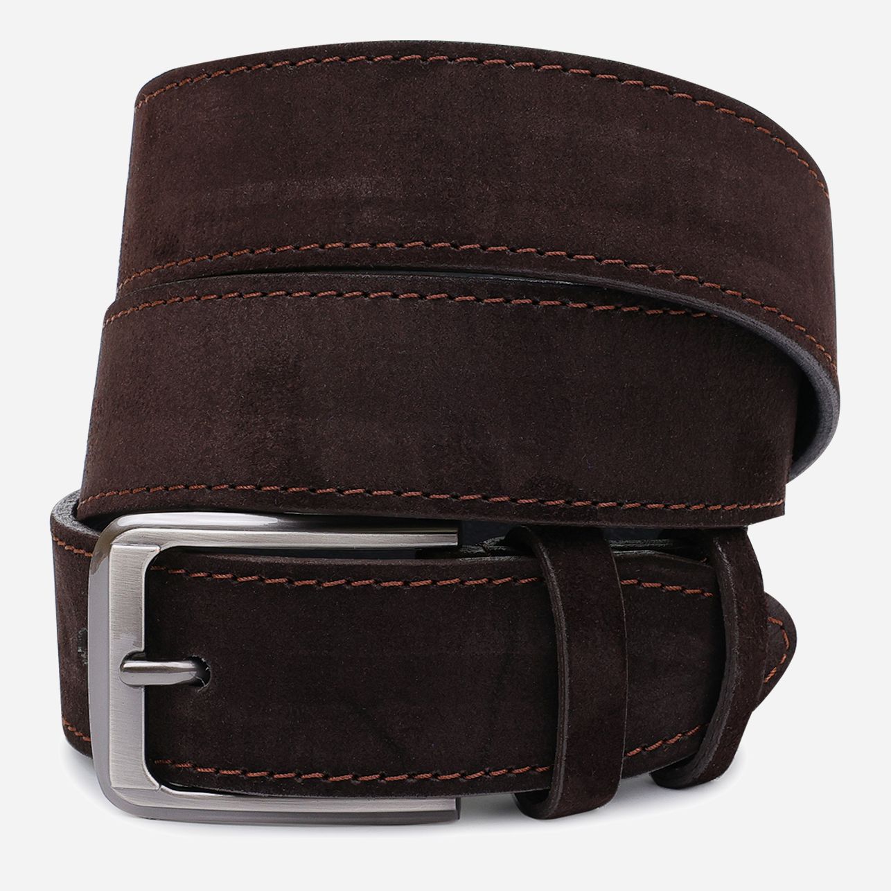 

Мужской ремень замшевый Vintage leather-20734 125 см Коричневый