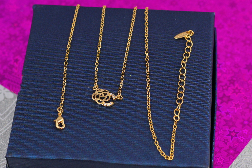 

Колье Xuping Jewelry с розочкой 42 см добавка 5 см золотистое