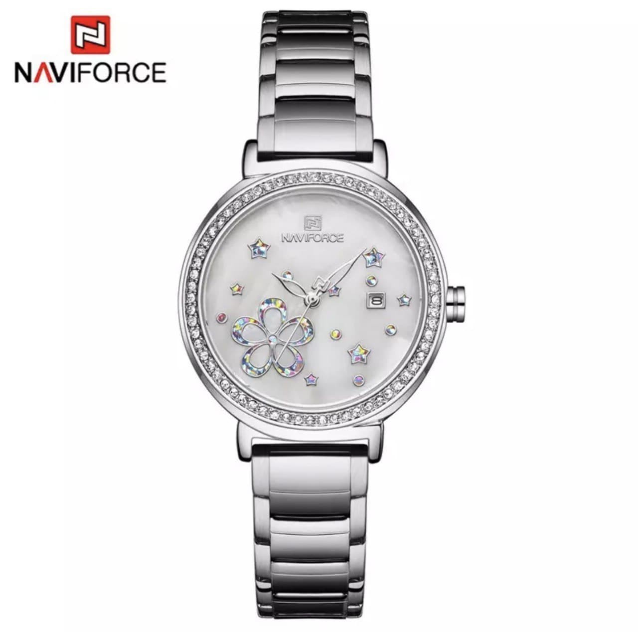 

Женские часы Naviforce NF5016 flowers silver