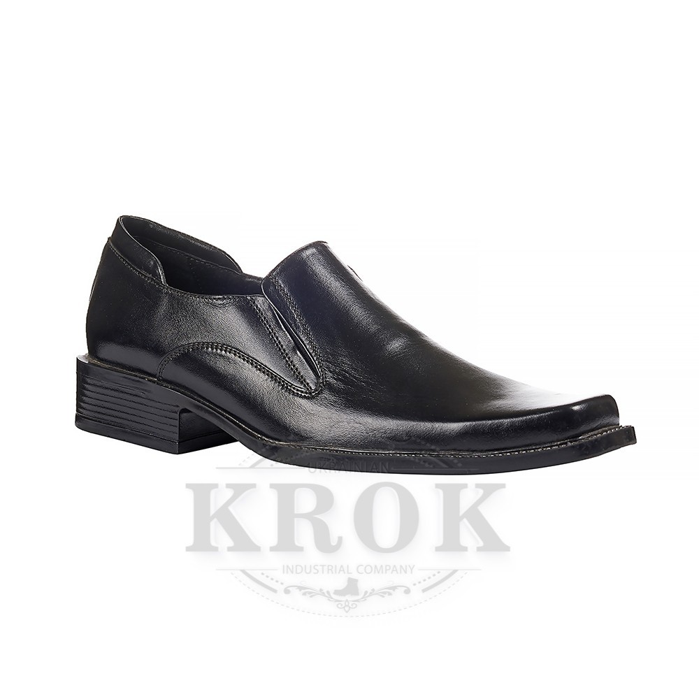 

Туфли мужские KROK кожанные на каблуке 45 черные 1-221R