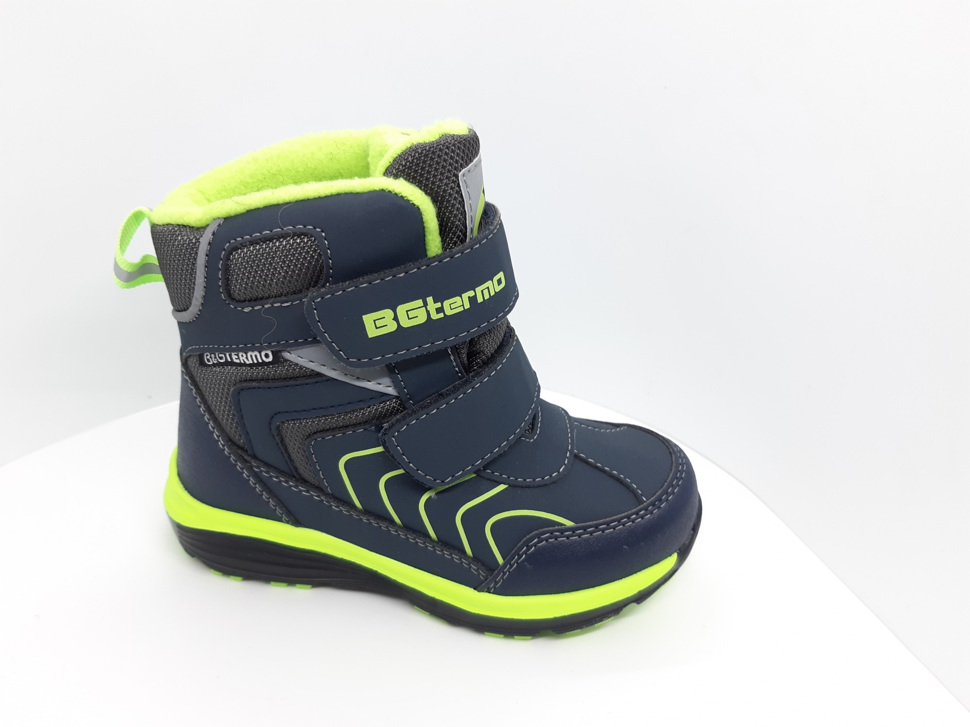 

Зимние сапожки на мальчика B&G синие с салатовым ZS-0013 31 р 20,5 см