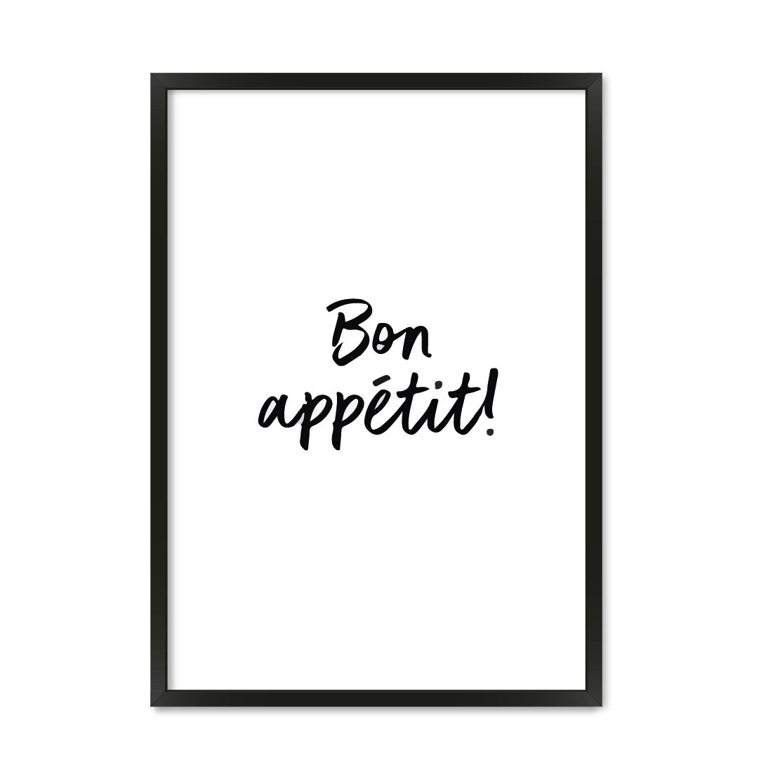 

Постер "Bon Appétit" с антибликовым стеклом 59.6 x 84 см в чёрной рамке