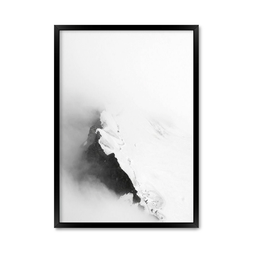 

Постер "Snowy mountain" с антибликовым стеклом 59.6 x 84 см в чёрной рамке