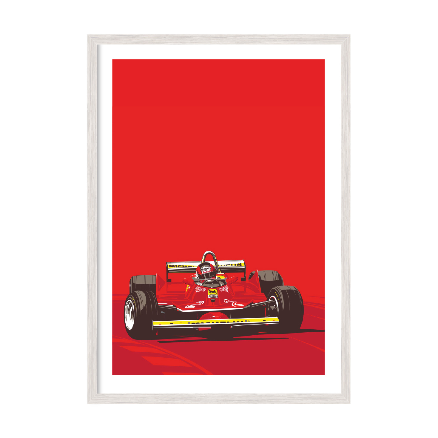 

Постер "F1 - FERRARI" с антибликовым стеклом 59.6 x 84 см в белой рамке