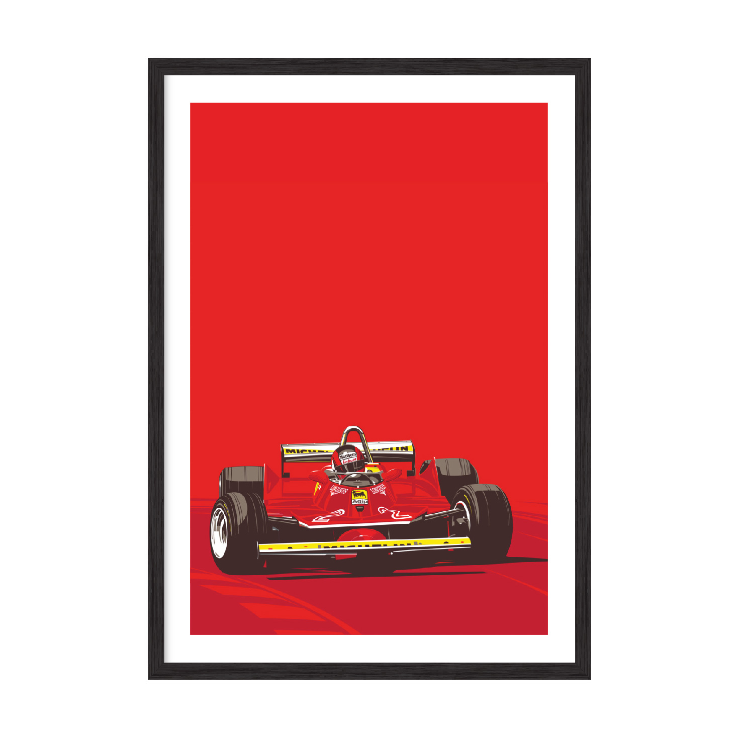 

Постер "F1 - FERRARI" с антибликовым стеклом 29.7 x 42 см в чёрной рамке