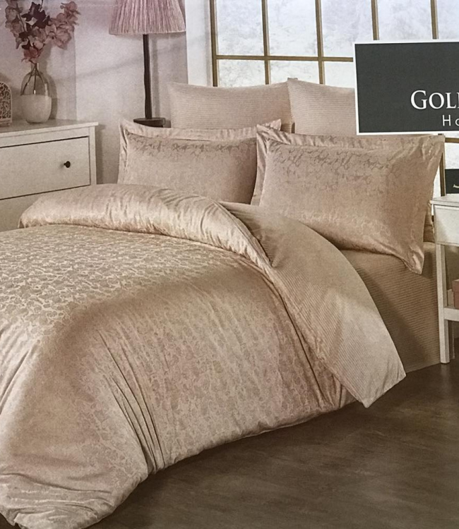 

Комплект постельного белья Gold Soft Life Floretta Евро Пудровый