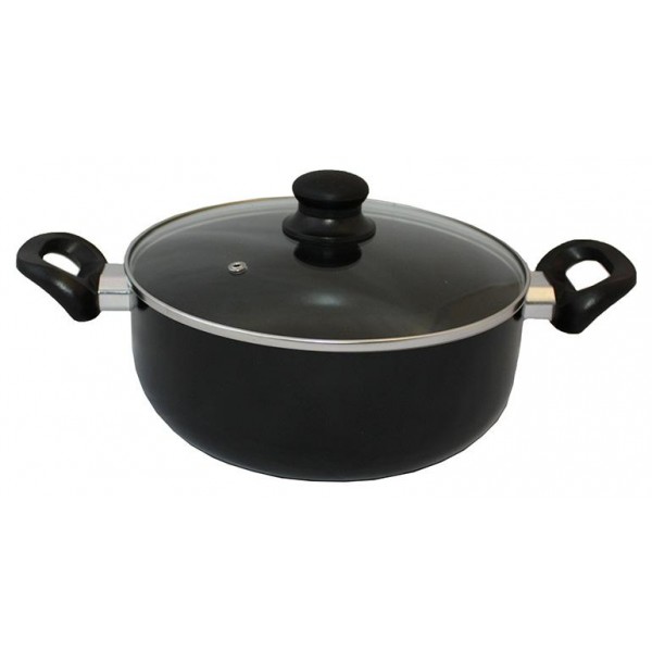 

Кастрюля Vitrinor Vitral Black 3.5 л эмалированная со стеклянной крышкой Ø24 см