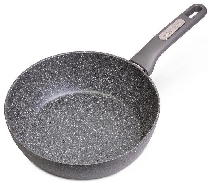 

Сковорода-сотейник из литого высококачественного алюминия Kamille Granite с гранитным антипригарным покрытием Ø28 см