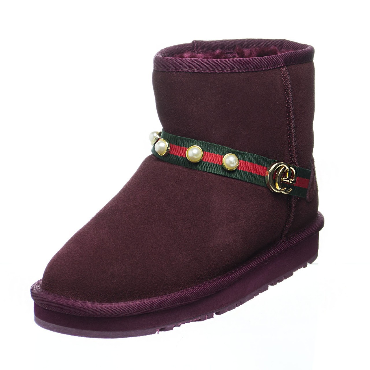 

Угги женские Violeta 36-104 wine бордовые на меху эко замша 38р (24,5 см) b-570