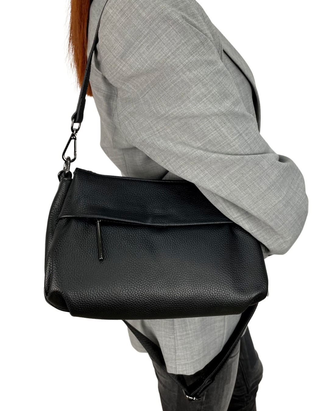 

Сумка женская кожаная лодочка 16 26 6 Magicbag Черная