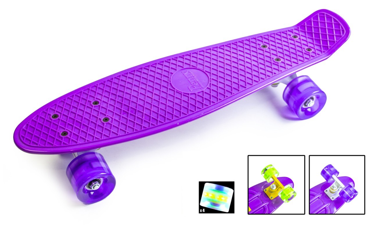 

Penny Board. Violet. Светящиеся колеса.