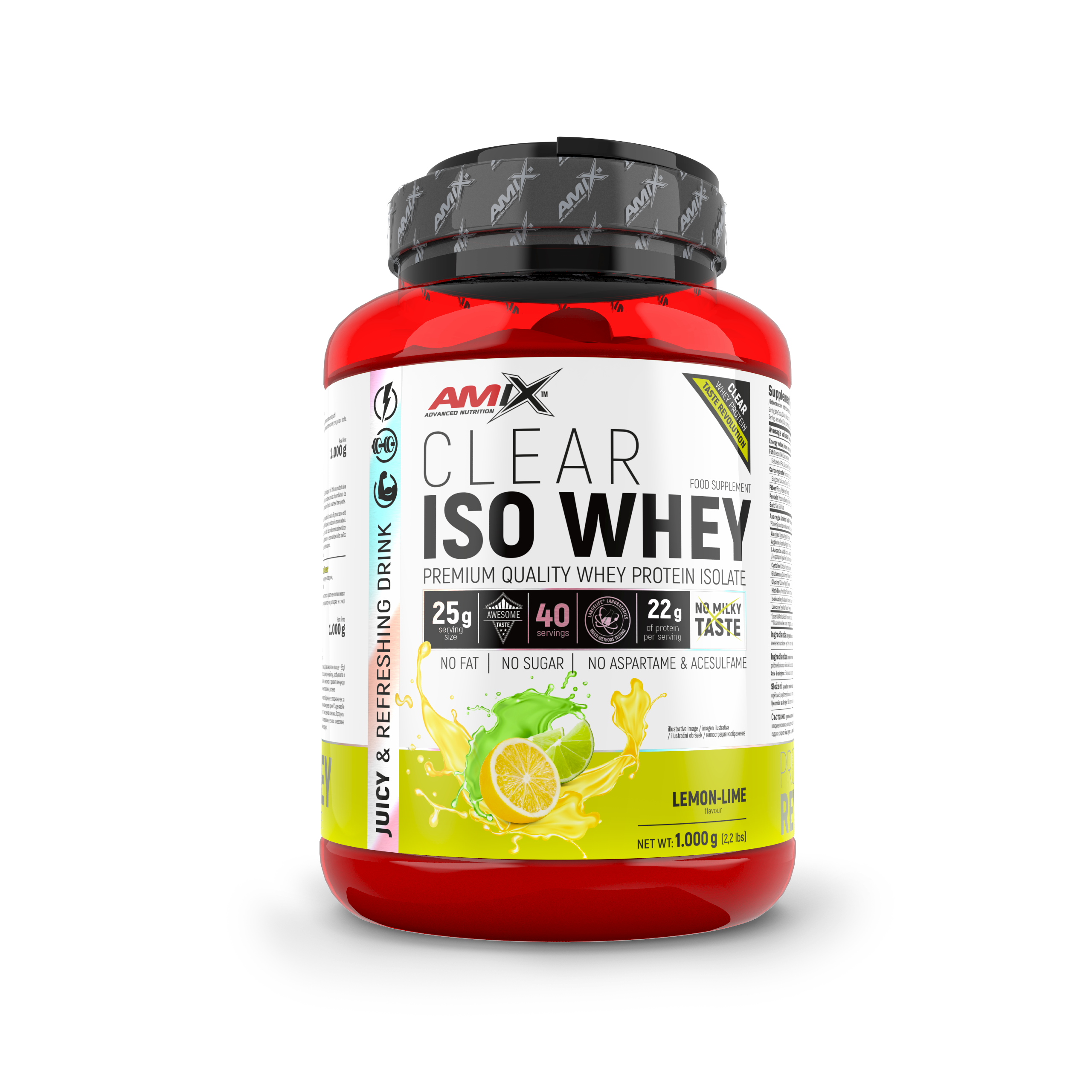 

Протеин Amix Nutrition Clear Iso Whey 1 кг лемон - лайм