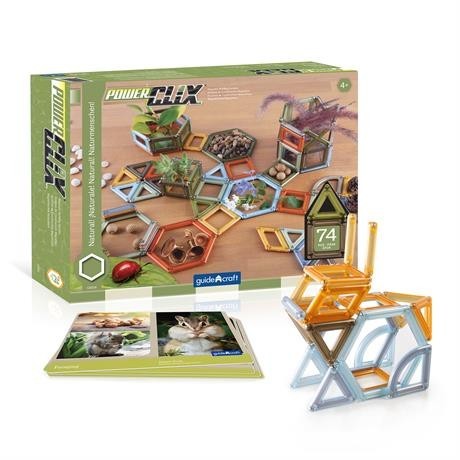 

Магнитный конструктор Guidecraft PowerClix Frames Natural, 74 детали