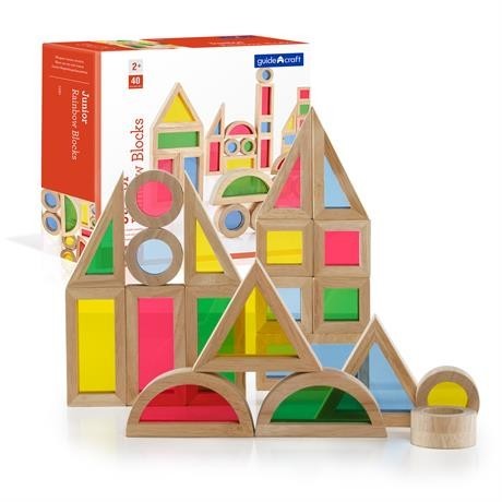 

Игровой набор блоков Guidecraft Block Play Маленькая радуга, 5 см, 40 шт.