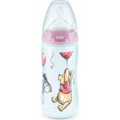 

Бутылочка для кормления Nuk Diswin First Choice Plus c силиконовой соской 300 мл Розовая (3952371)