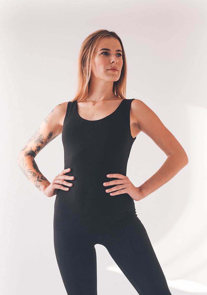 

Комбинезон из хлопка для йоги и фитнесса Neko Base Black M Черный