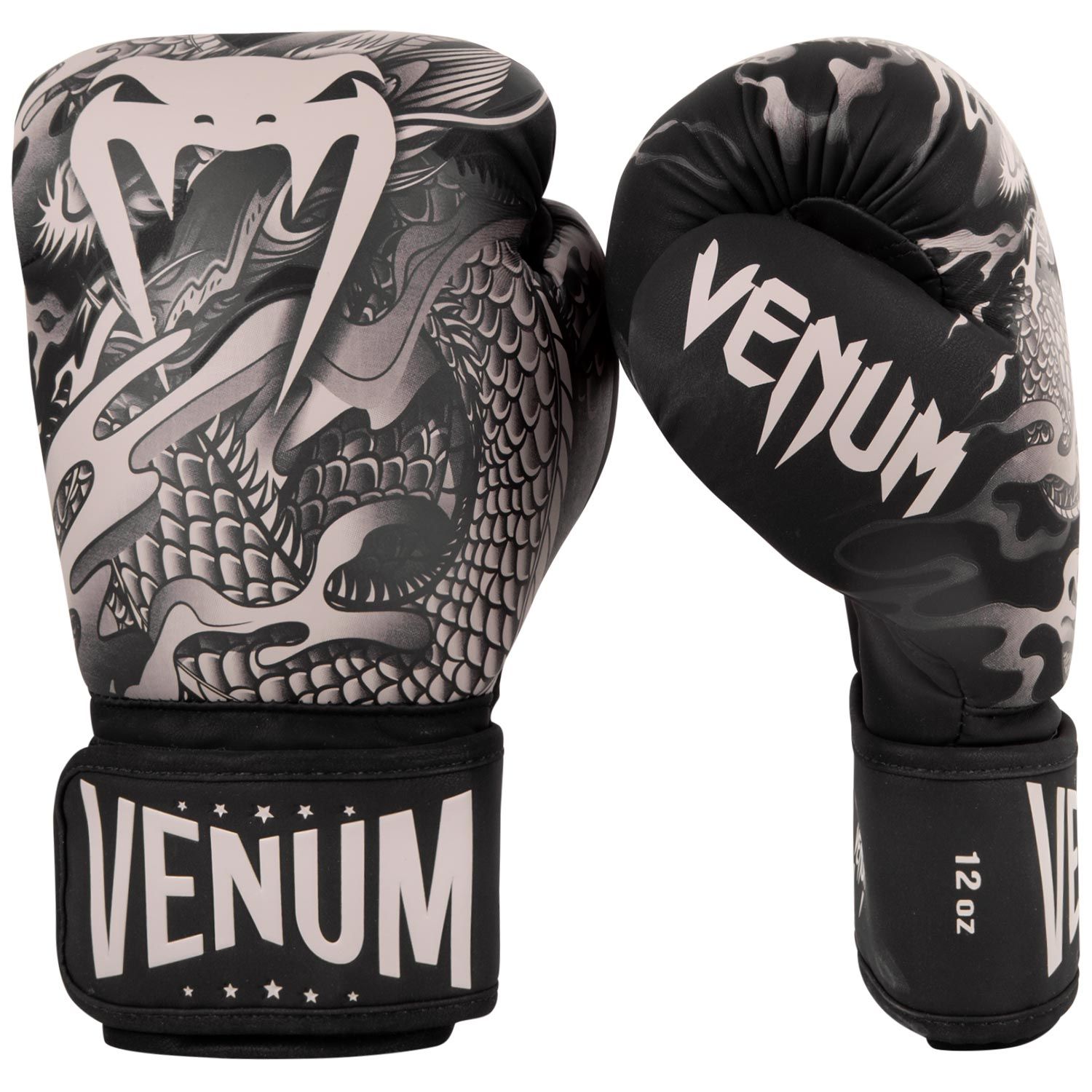 

Перчатки Venum Dragons Flight Boxing Gloves Black/Sand 10 ун Чёрний