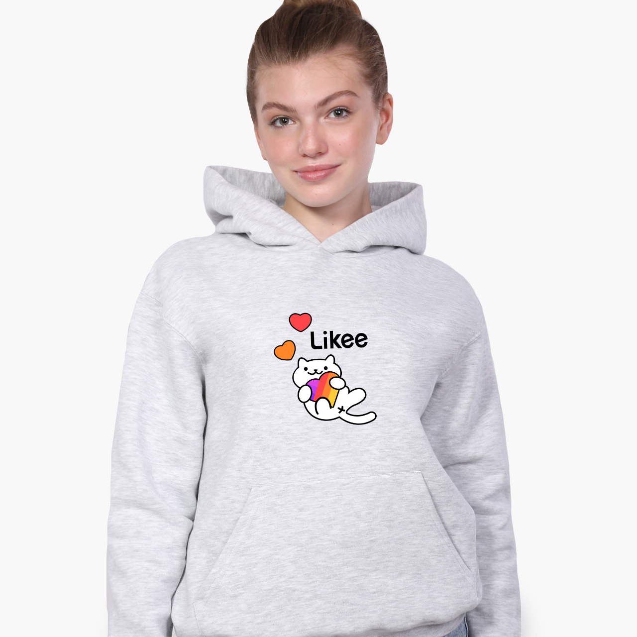 

Худи детский Лайк (Likee Cat) Светло-серый меланж (9298-1039) 116 см