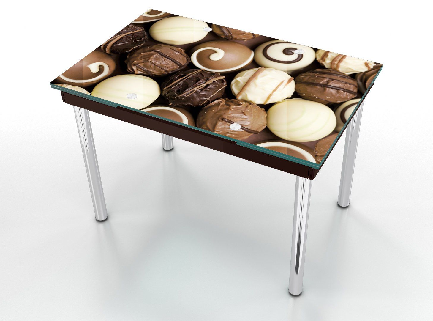 

Стеклянный раскладной стол "Jam" Maxi, Коричневый, 1100-1700х700х750 (Maxi/choc/06)