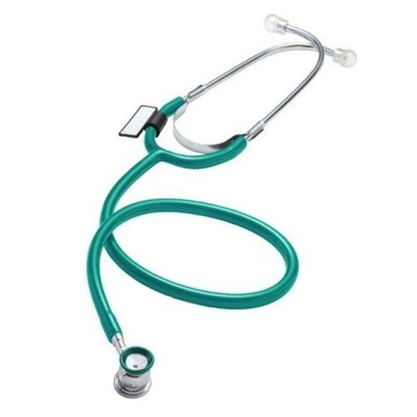 

Стетоскоп для новорожденных и детей среднего возраста с двойной головкой (головка хромированная латунь) 787-09 (цвет зеленый), MDF (США)