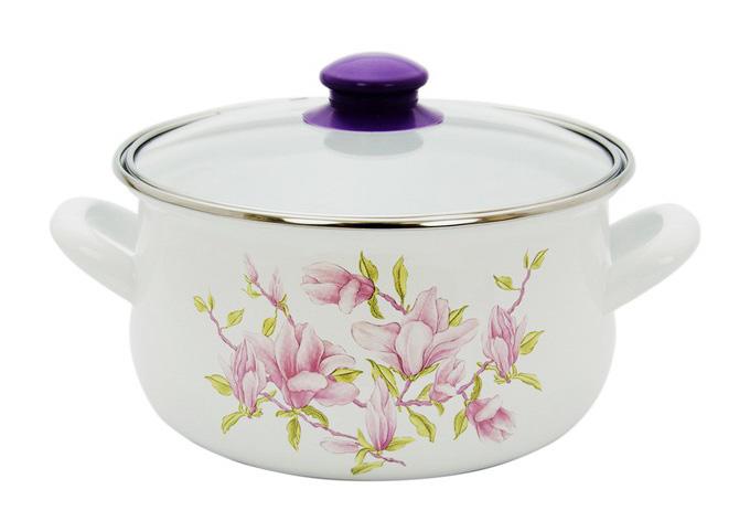 

Кастрюля эмалированная Infinity "Магнолия" 3.3л с индукционным дном