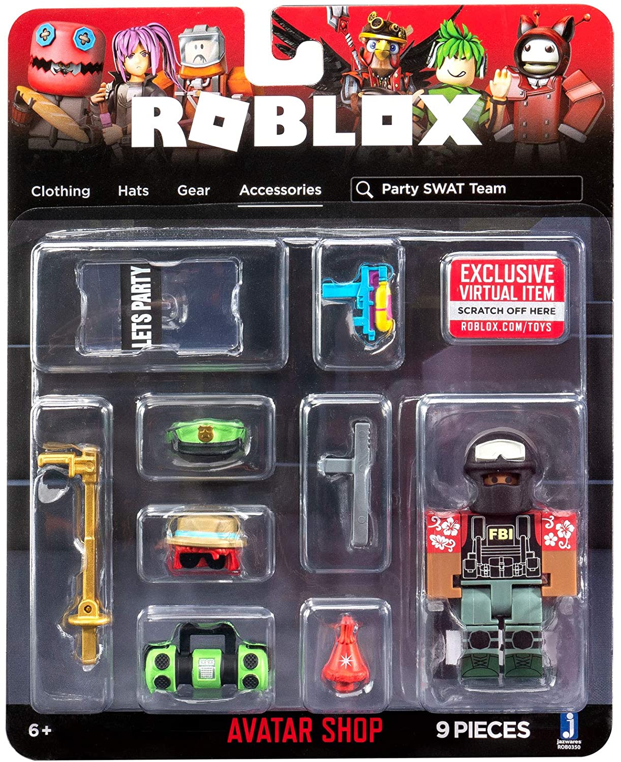 

Роблокс игровой набор с фигуркой Jazwares Roblox Avatar Shop Party SWAT Team (ROB0350)