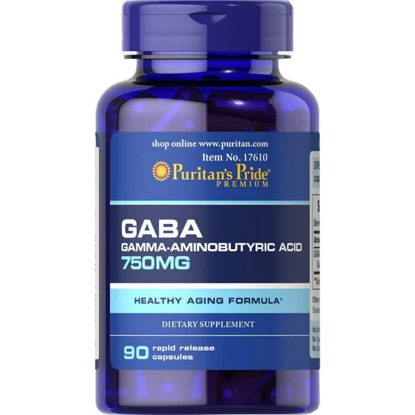 

Витамины Puritan's Pride Gaba 750 mg (90 капсул)