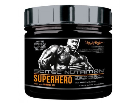 

Предтренировочный комплекс Scitec Nutrition Superhero 285 грамм Вкус Кола Лайм