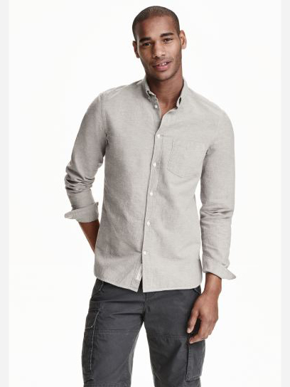 

Рубашка H&M 5737160  Серая, Рубашка H&M 5737160 S Серая