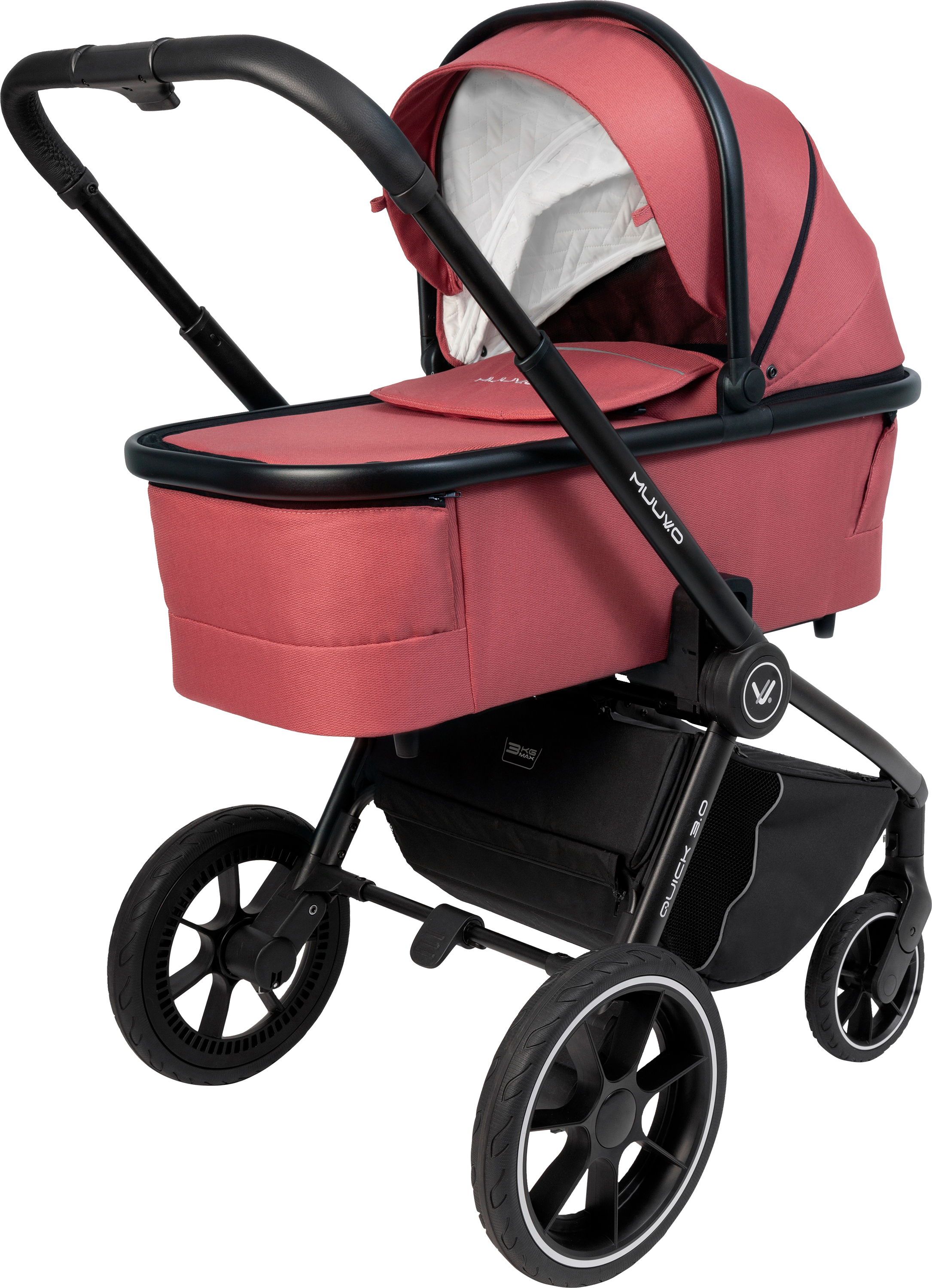 

Коляска Muuvo Quick 3.0 2 в 1 XL Pure Pink (KM2V1Q3.0PPXL)
