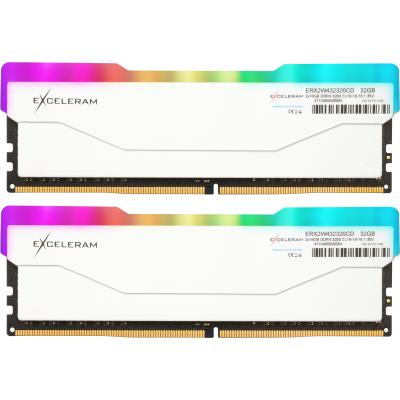 

Модуль памяти для компьютера DDR4 32GB (2x16GB) 3200 MHz RGB X2 Series White eXceleram (ERX2W432326C