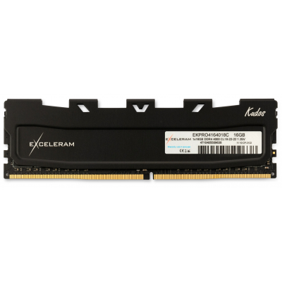 

Модуль памяти для компьютера DDR4 16GB 4000 MHz Black Kudos PRO eXceleram (EKPRO4164018C)