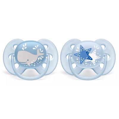 

Пустышка Philips AVENT Ultra Soft для мальчиков 6-18 мес (SCF223/03)