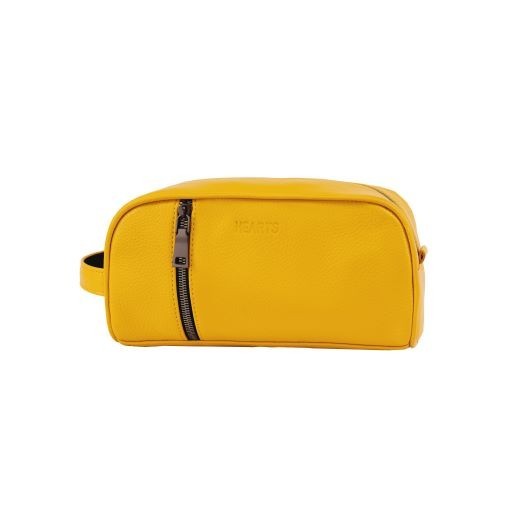 

Косметичка кожаная Hearts Cosmetic C-13301 желтая