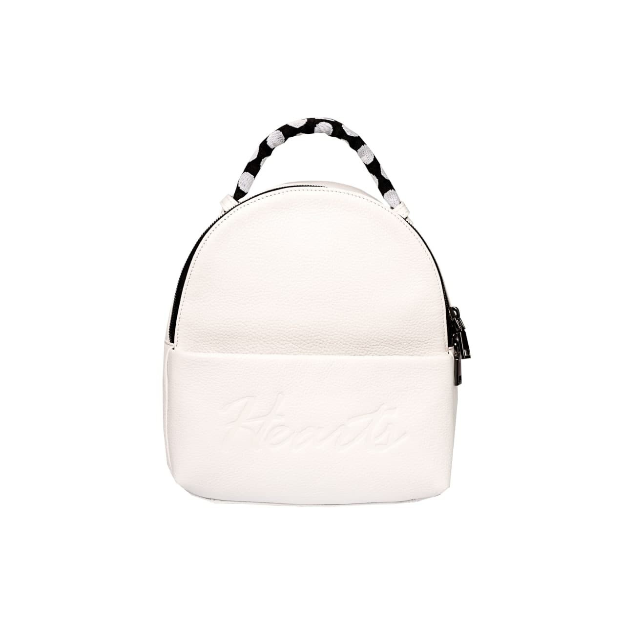 

Женский рюкзак кожаный Hearts Backpack BW-13106 белый+черный
