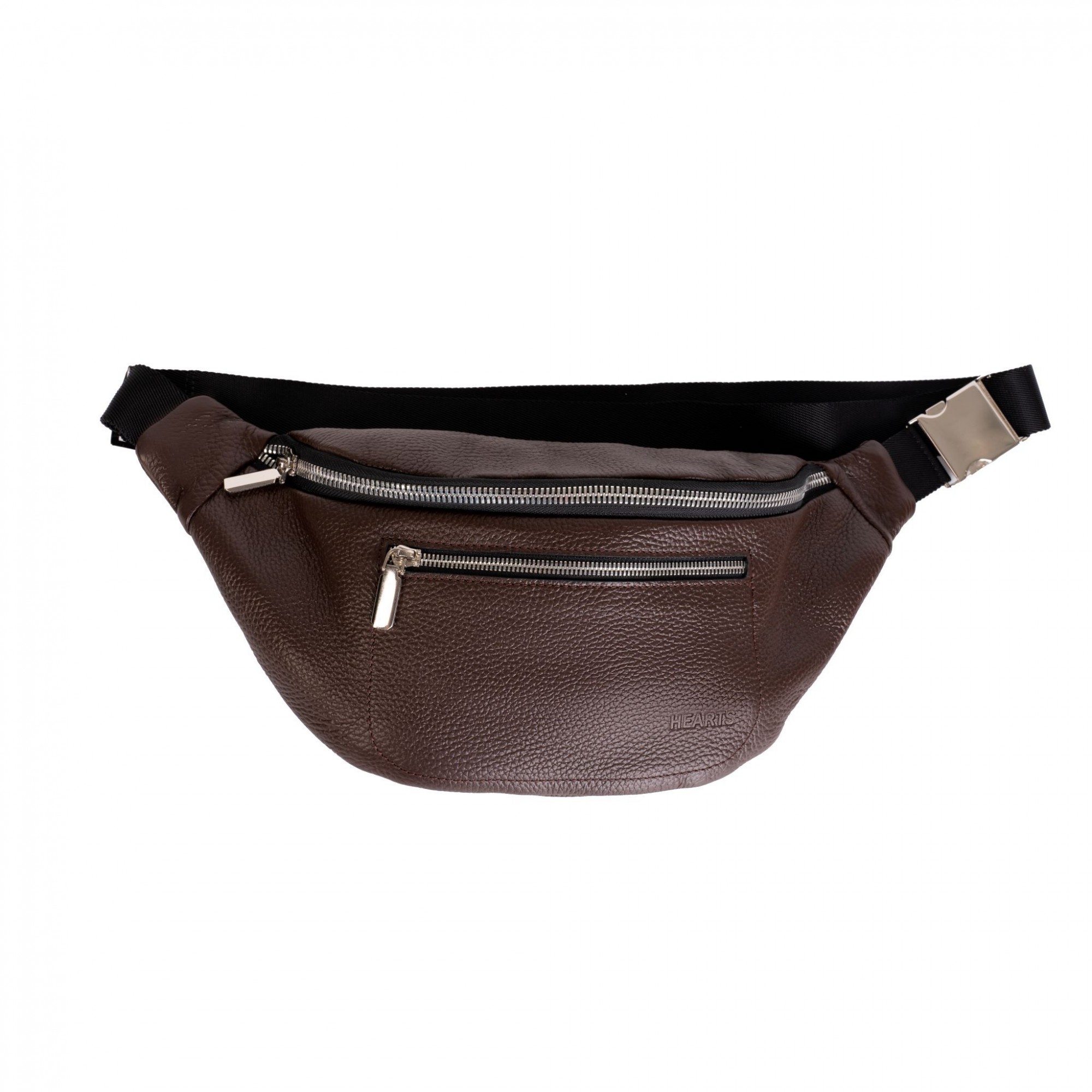 

Бананка кожаная мужская Hearts Belt B-333212 коричневая